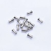 Perles entretoises en laiton plaqué or 18 carats en forme de tube de bambou, 5 mm, 100 pièces/paquet, tubes courts pour la fabrication de bijoux DIY (bracelets) - Vente en gros
