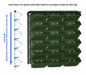 Verdissement vertical tridimensionnel intérieur-extérieur en plastique murs de plantes vivantes enclos creux sol pot de fleurs conteneurs jardin - Product Image 5