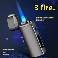 Briquet Cristal ELF TPD Puffs, Briquet Cigarette Électronique Métallique USB, Idéal pour Cadeaux de Boutique Spécialisée