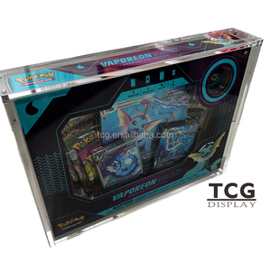Boîte d'affichage en acrylique transparent UV personnalisée TCG pour la boîte de collection premium Pokémon Vaporeon <span class=keywords><strong>VMAX</strong></span> avec couvercle magnétique solide, étui en acrylique - Product Image 2