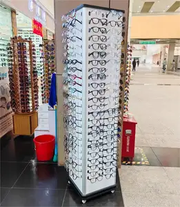 Custom Turning Acrylic Metal Sunglasses Display Stand Floor Display Racks Rotating Display Stand For Eyewear