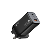 Adaptateur rétractable multi-ports GaN 65W 2025, chargeur mural intelligent PD3.0 à charge super rapide pour iPhone, ordinateur portable