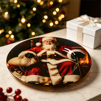 Assiettes de Présentation Plates en PP Personnalisables de Luxe 13 Pouces Légères Durables Réutilisables 50 Pièces Vaisselle pour la Maison et les Hôtels Vente Directe