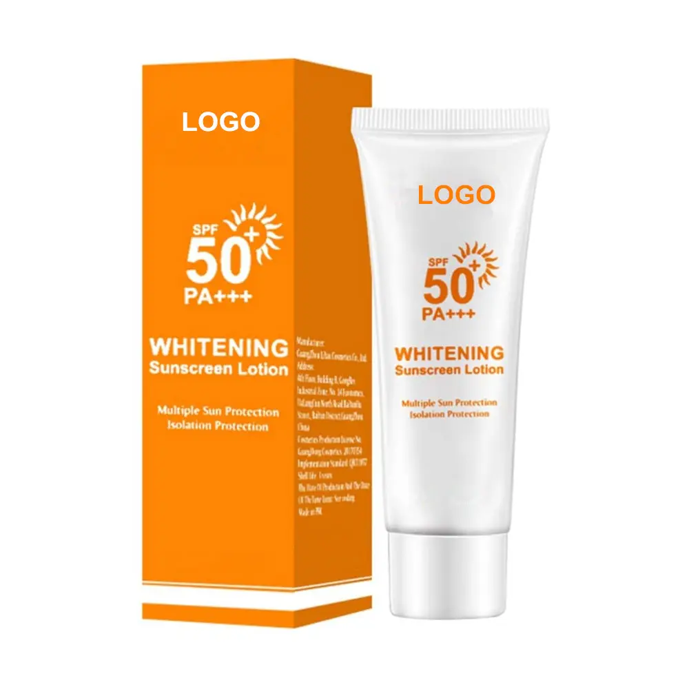 OEM Private Label Face Sun Screen Cream SPF 50 Whitening Anti Sunburn Protect Skin Body Waterproof Sunblock Sunscreen