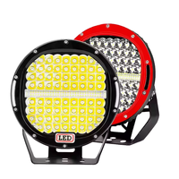 Phare de travail LED rond de 7 pouces pour pare-chocs tout-terrain, lampe de spot pour camion, pick-up, SUV, anneau rouge haute puissance, support réglable en aluminium