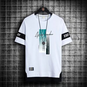 T-shirt Oversize da Uomo Estiva con Stampa Cartoon e Lettere, Traspirante e ad Asciugatura Rapida, Casual, Taglie Forti - Vendita all'Ingrosso - Product Image 6