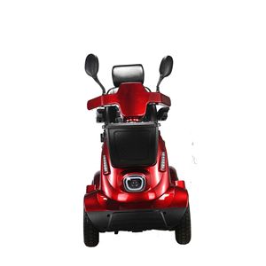 Scooter eléctrico de cuatro ruedas, rojo, plegable, de aleación de aluminio, 15 km/h, para personas mayores y discapacitadas - Product Image 3