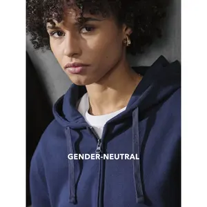 Felpa B&C ID.224 con Zip e Cappuccio, Merchandising Sostenibile - Product Image 2