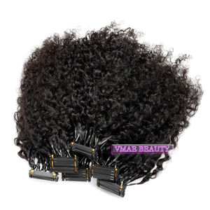 Extensions de <span class=keywords><strong>cheveux</strong></span> humains 6D VMAE Virgin Remy, couleur Ash Balayage Blonde Highlight, texture Coily Afro Kinky Curly - Product Image 4