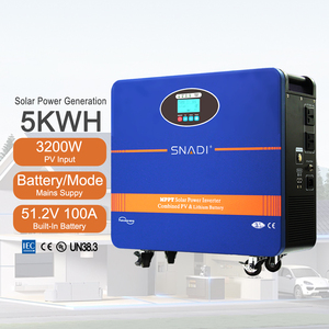 สถานีพลังงานแสงอาทิตย์ SNADI 5KW MPPT ลิเธียมไอออนสำหรับบ้าน 51.2V 314AH แบตเตอรี่สำรองพลังงานแสงอาทิตย์ 5000W ระบบออฟกริด - Product Image 2