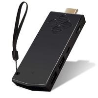 Mini PC de Bolsillo T5 Z8350 de Cuatro Núcleos con Wifi de Doble Banda y Ventilador para IOT, Compatible con Win10 y Ubuntu16.04