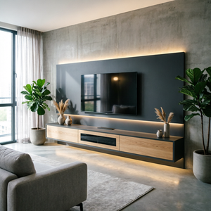 BALOM Mobile TV di Lusso Moderno in Legno di Alta Qualità con Struttura Resistente e Ripiani Aperti per Uso Domestico Durevole - Product Image 3