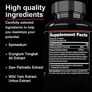 كبسولات OEM T-Booster لتعزيز التيستوستيرون، مكمل للرجال، حبوب البروستاتا، لزيادة القدرة على التحمل وقوة الرجال، 60 كبسولة - Product Image 2