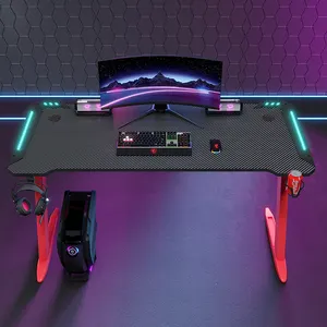 Mesa de juegos con luz Led Rgb para ordenador, escritorio de oficina, ergonómico, gran oferta, 2022