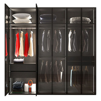 Système de dressing sur mesure de haute qualité pour chambre à coucher, armoire avec étagères, tiroirs et zone de suspension pour villa