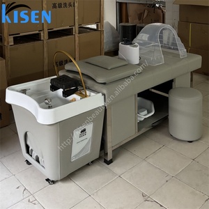 Fauteuil de lavage multifonctionnel Kisen Hair SPA avec hydrothérapie et circulation d'eau, lit de lavage en bois - Product Image 6