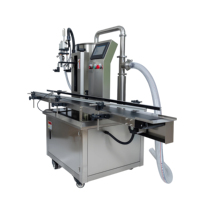 Machine de remplissage pour shampooing, sauce, jus, huile, bouteille, entièrement automatique, tête unique, servomoteur avec pompe à engrenages, machine de remplissage de liquides