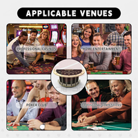 Table de blackjack professionnelle en feutre vert de qualité supérieure avec cadre en acier inoxydable pour les soirées de poker de casino à domicile et de divertissement