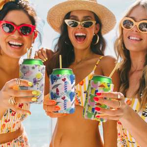 Fundas de Neopreno para Latas, Aislantes, con Diseños Tropicales, para Cerveza, Ideales para Fiestas de Verano y Vacaciones - Product Image 4