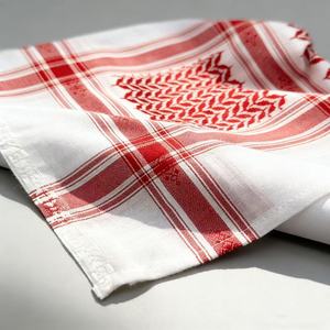 Écharpe du désert Shemagh 100% coton, motif arabe blanc, Keffiyeh Shemagh, écharpe tactique du désert Keffiyeh - Product Image 5