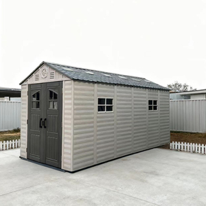 Abri <span class=keywords><strong>de</strong></span> jardin en résine robuste, armoire <span class=keywords><strong>de</strong></span> <span class=keywords><strong>rangement</strong></span> extérieure avec structure en plastique, facile à assembler pour <span class=keywords><strong>patio</strong></span> et garage - Product Image 1