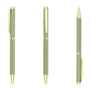 Stylo bille publicitaire jaune citron vif en métal, personnalisable avec logo, pas cher, pour entreprise et école - Product Image 6