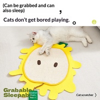 Jouet interactif pour chat en sisal en forme de poire, durable et mignon, à suspendre, pour le soin des griffes, gain de place