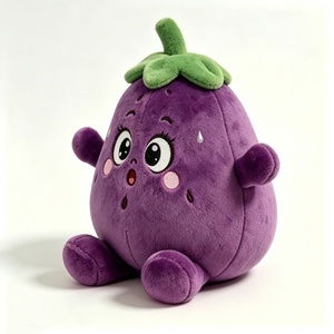 Almohada de Peluche de Berenjena Personalizada y Adorable para Niños, Lindo Juguete de Peluche de Berenjena, Suave Animal de Peluche de Vegetal Morado - Product Image 3