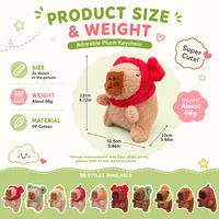 Porte-clés en peluche Capitoram, figurine Capybara, pendentif de sac à dos, figurine mignonne en forme de fraise, cadeau créatif premium