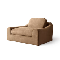 Canapé d'angle de luxe sur mesure pour salon, avec coussins en peluche basse et revêtement en cuir écologique, mobilier d'appartement