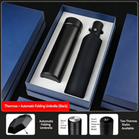 Coffrets cadeaux promotionnels d'entreprise avec logo personnalisé - Bouteilles d'eau isothermes, parapluies pliables automatiques pour événements professionnels, clients VIP