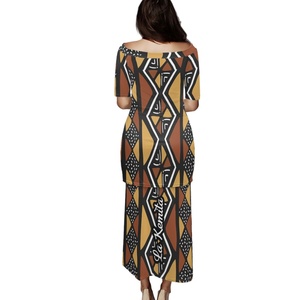 Culture <span class=keywords><strong>africaine</strong></span> 2 pièces/ensemble Robe pour femmes Ethnique Traditionnelle Été Manches courtes <span class=keywords><strong>Haut</strong></span> <span class=keywords><strong>Jupe</strong></span> longue pour femme Vêtement élégant - Product Image 4