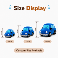 Peluche Voiture Bleue Personnalisée OEM ODM, Jouet en Tissu Doux en Forme de Véhicule, Emballage Personnalisé, Logo, Faible MOQ, Fabricant Grossiste, Usine Exportatrice