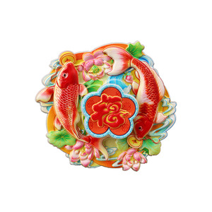 Rotating Lion Dance Fridge Magnet Irregular Shape Resin Magnetic Sticker Chinese New Year Decor - Product Image 5