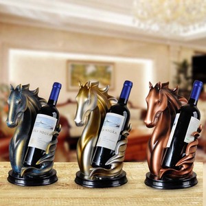 Cocina bar hogar decorativo personalizado resina caballo botella de vino titular - Product Image 2