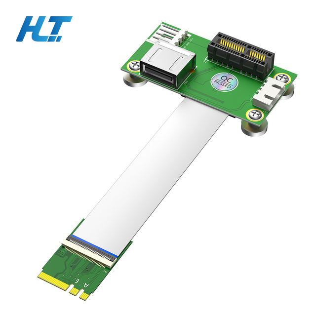 M.2 Key A/E PCIe 1x Riser Cable Adapter USB 2.0 4-Pin Power for Computer EMI Shielded Compatible PCIe 1x/4x/8x/16x Expansion