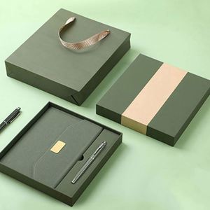 Cuadernos al por Mayor, Diarios, Libretas de Escritura, Cuaderno A5 de Cuero PU, Juego de Caja de Regalo con Logotipo Personalizado y Bolígrafo - Product Image 5