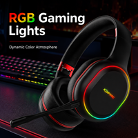 Casque de jeu sans fil KOFIRE 2.4G à très faible latence, RGB, suppression active du bruit, double mode filaire pour PS5, PC, Switch, Xbox