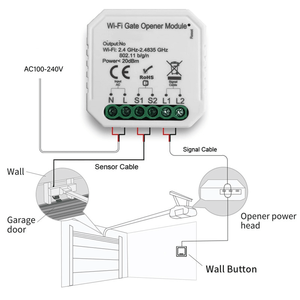 Module d'ouverture de porte de garage intelligent Tuya WiFi Zigbee avec capteur, commande à distance par application, interrupteur de <span class=keywords><strong>portail</strong></span> automatique pour Alexa Google - Product Image 3