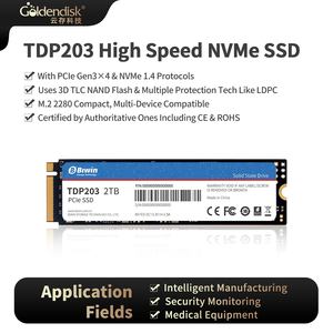 SSD Industrial M.2 NVMe de 2 TB con Interfaz PCIe Gen4 y Módulo de Seguridad de Hardware TDP203 - Product Image 2