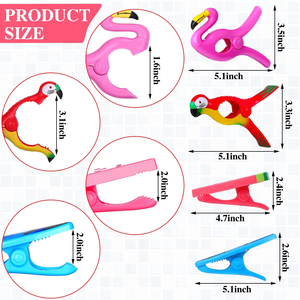 Venta al por mayor de plástico flamenco loro toallero Clips para <span class=keywords><strong>playa</strong></span> piscina hogar-edredón manta <span class=keywords><strong>playa</strong></span> <span class=keywords><strong>silla</strong></span> Clips - Product Image 2