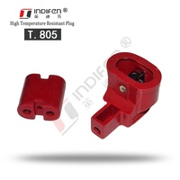 Konektor steker keramik Industri steker listrik logam bulat 2 Outlet AC standar nilai arus 32A T.805 steker