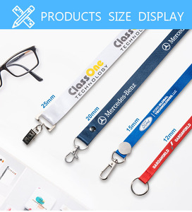Tùy chỉnh thiết kế chất lượng cao thân thiện với môi bền Polyester Dây buộc dây đeo với ID chủ thẻ móc logo in tag - Product Image 6