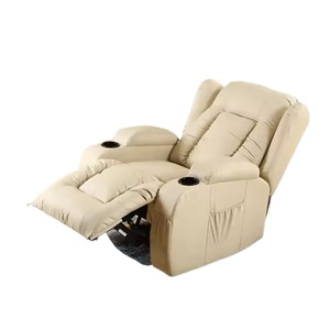 Sillón Reclinable de Cuero PU Giratorio y Mecedora <span class=keywords><strong>para</strong></span> Sala de Estar Sofá de Masaje Eléctrico de Ocio - Product Image 4