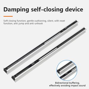 Herrajes Ocultos WEKIS para Puertas Correderas Tipo Granero con Mecanismo de Cierre Suave, Kit de Herrajes Invisibles de Doble Acción sin Rieles - Product Image 3