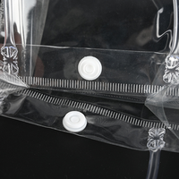Trousse de toilette de voyage en PVC transparent avec logo personnalisé pour cosmétiques, maquillage et toilette avec poignée