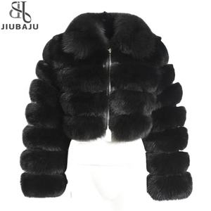 2023 פרווה שועל פרווה שועל נשים חורף חם ז 'קט פרווה יוקרתי שרוולים ארוכים בתוספת גודל מעילים פרווה נשית - Product Image 2