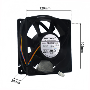 พัดลมอินเวอร์เตอร์ <span class=keywords><strong>FOXCONN</strong></span> PIA120K24H ของแท้ใหม่ 24V 1.40A 4 สาย 12038 พัดลมระบายความร้อนจากจีน จัดส่งรวดเร็ว พัดลมอุตสาหกรรม มอเตอร์ไฟฟ้ากระแสตรง - Product Image 3