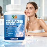 Fournisseur direct d'usine, capsules de collagène complexe sans OGM, sans gluten, pour soulager les douleurs articulaires et améliorer la densité osseuse