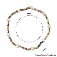 Bracelet en pierres naturelles facettées rondes de 2 mm, Amazonite, Aigue-marine, Apatite, Grenat, Perles d'eau douce, Exquis